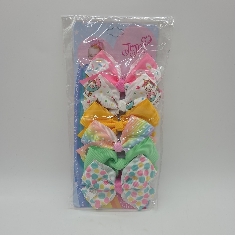 Lot 18ct Jojo Siwa 5" Bows Assorted Styles Unicorn Flowers Sprinkles Pink Blue - Picture 9 of 12